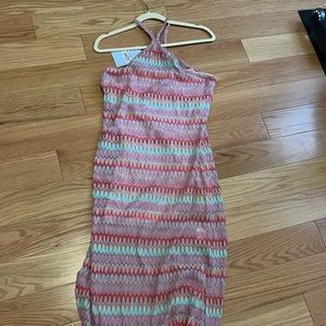 NWT Hill House Home Leah Knit Pink and Blue Midi Dress Small Never Worn